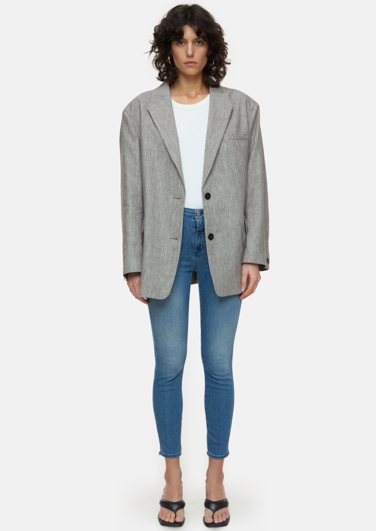 Closed Skinny pusher mid blue 