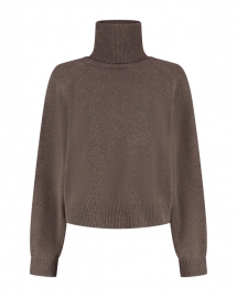 Deblon Lux Cropped Turtleneck Cacao Melange 