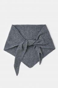 Closed Triangle scarf Dark grey melange  