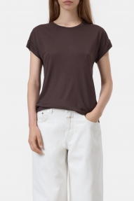 Closed Turn up t-shirt Mahagony brown 