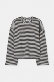 Closed Striped longsleeve black 