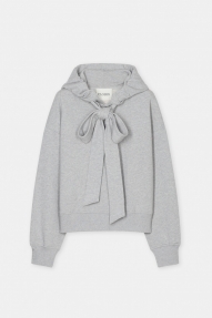 Closed Bow tie hoodie  light grey melange 