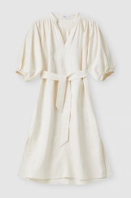 Closed gathered dress ecru 