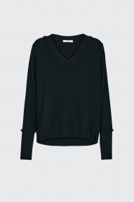 Dorothee Schumacher Shiny coolness pullover pure black 