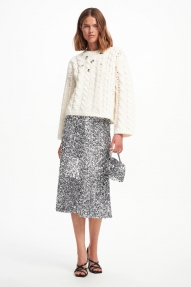Dorothee Schumacher Shimmering attraction skirt dark metal grey 