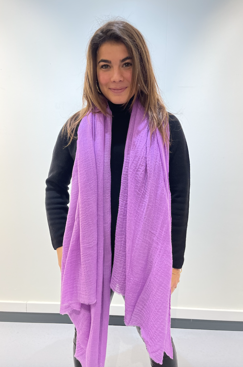 Bianca van Leur Shawls Sjaal licht paars 
