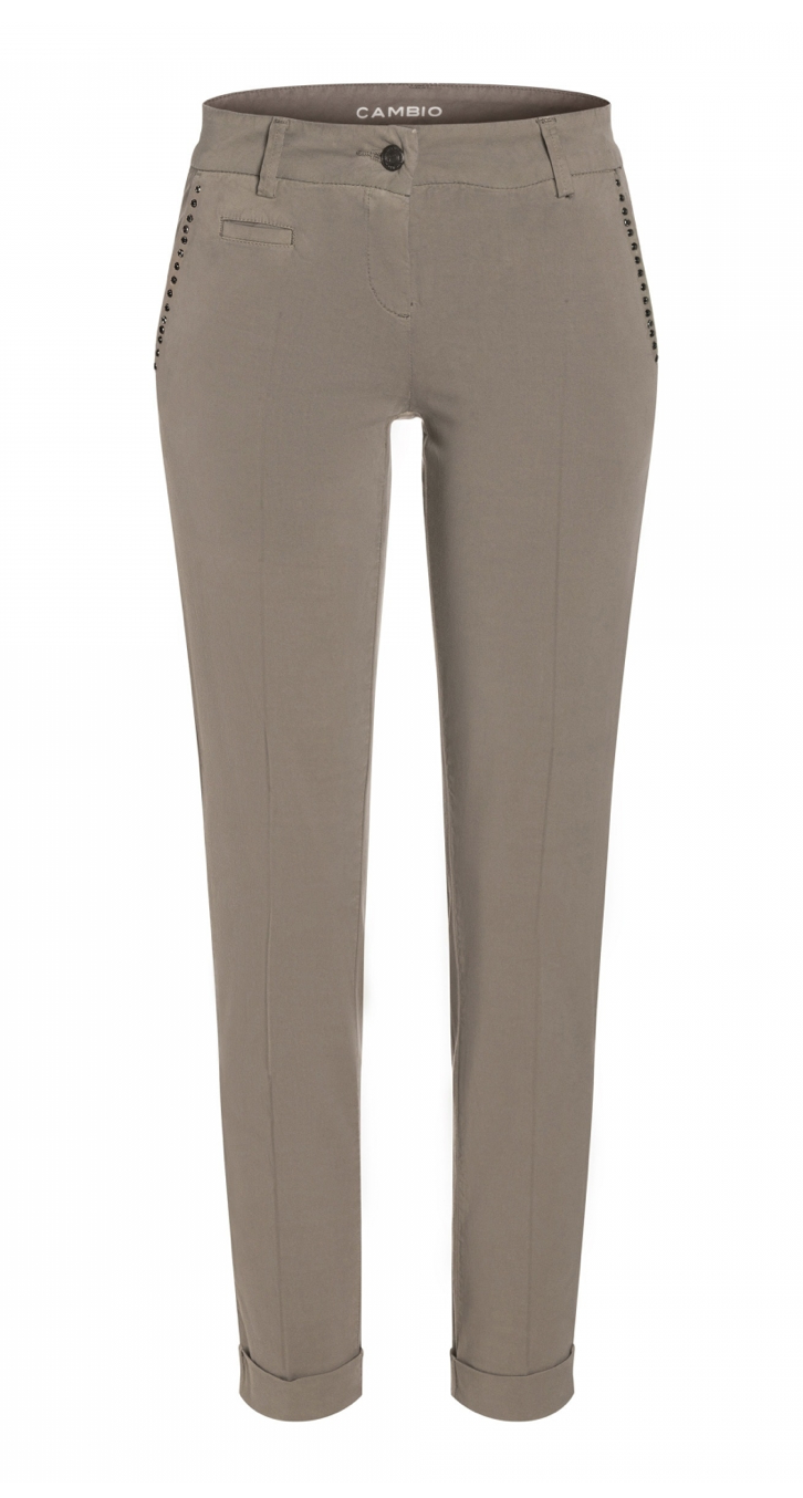 Cambio Stella pants with studs - sand