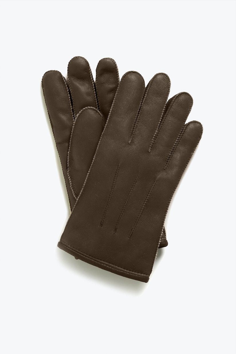 Parajumpers shearling gloves Chestnut 