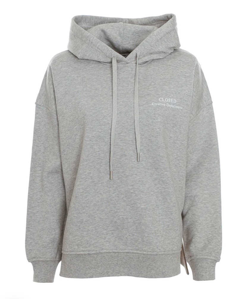 Closed printed hoodie light grey melange 