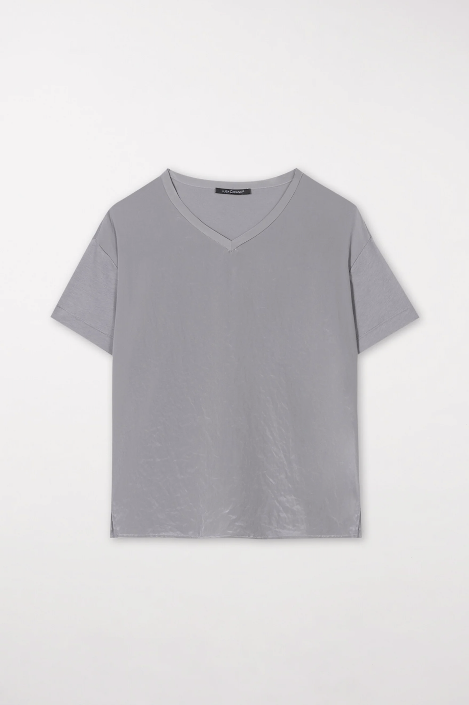 Luisa Cerano V-neck Shirt silver grey 