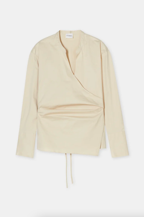 Closed Wrapped blouse Dune beige 