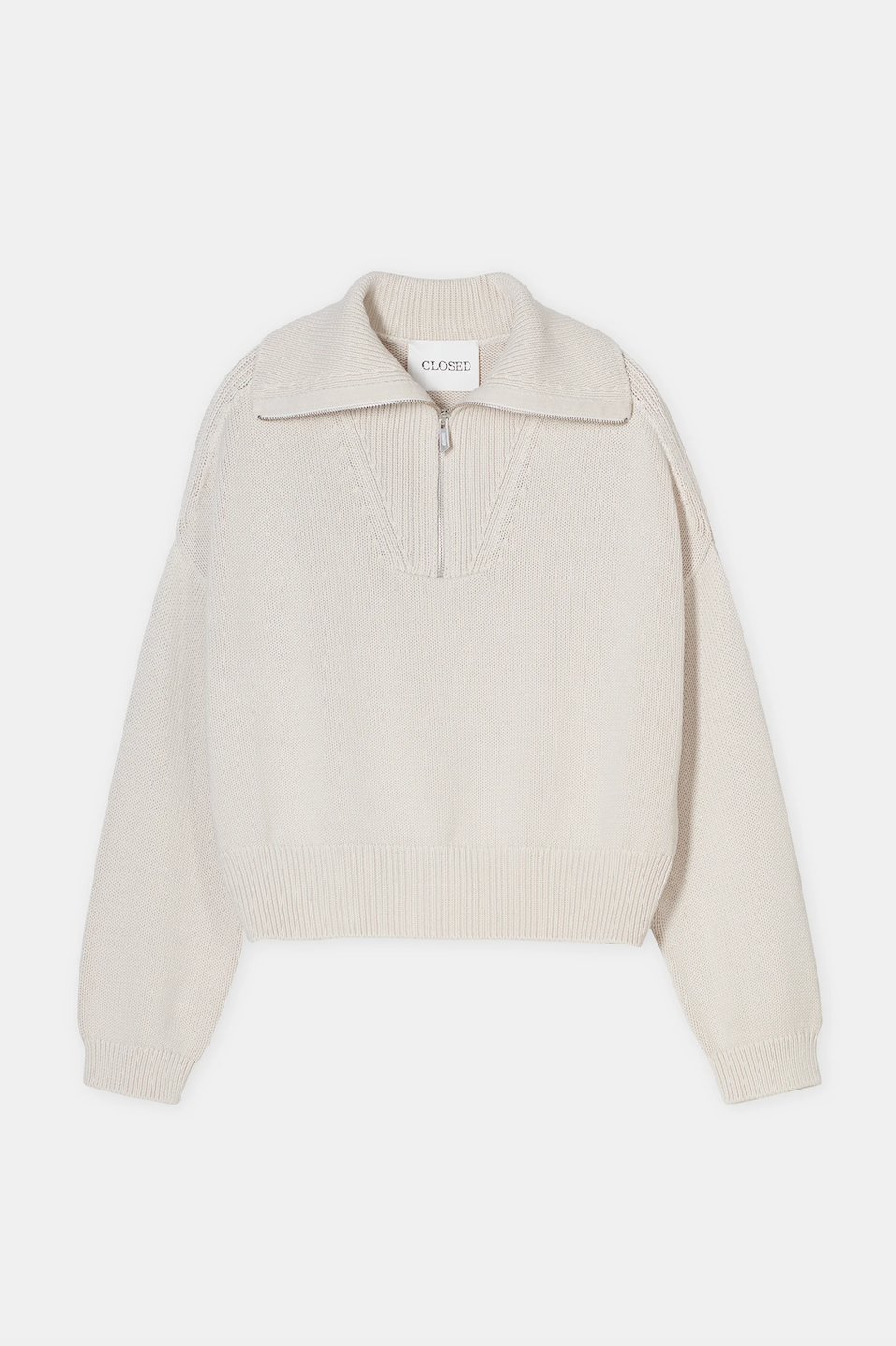 Closed Cropped troyer stone beige 