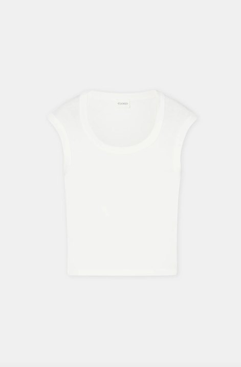 Closed Cap sleeve t-shirt ivory 