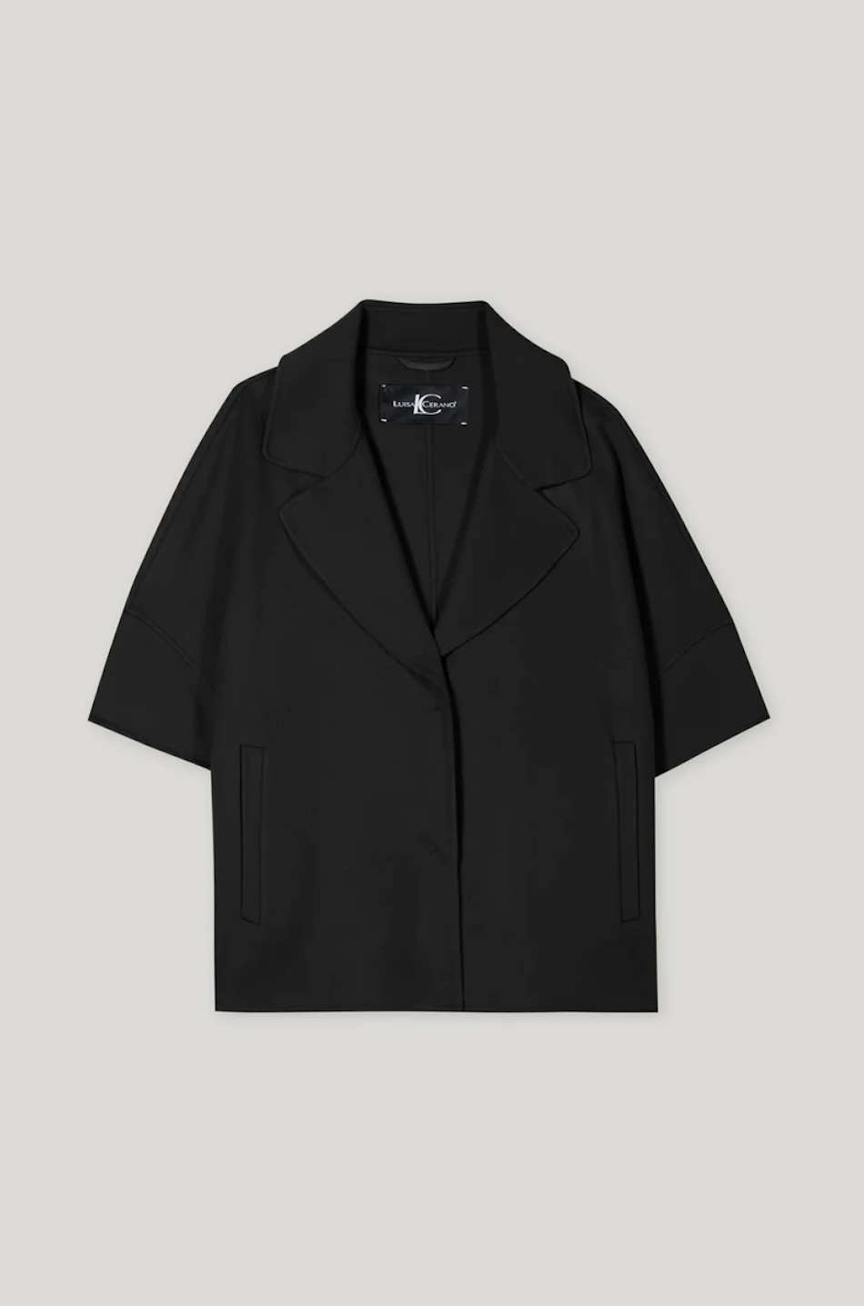 Luisa Cerano Double-face cape deep black 