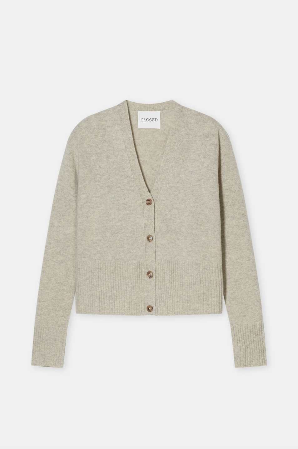 Closed V neck cardigan beige melange 