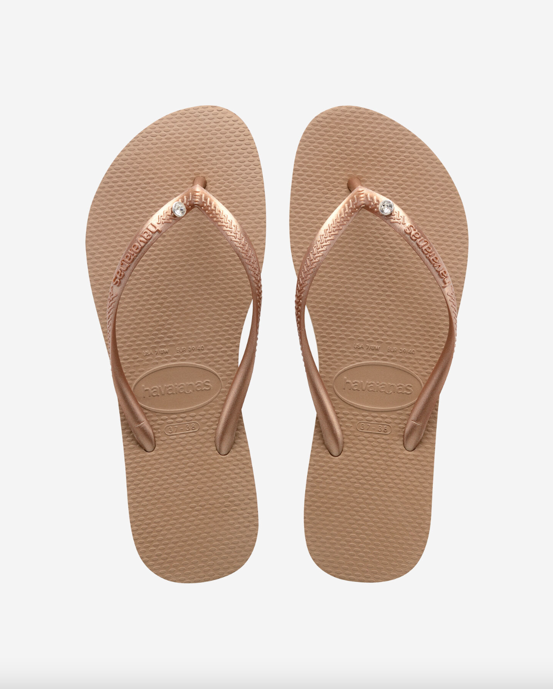 Havaianas Slim crystal Rose gold 