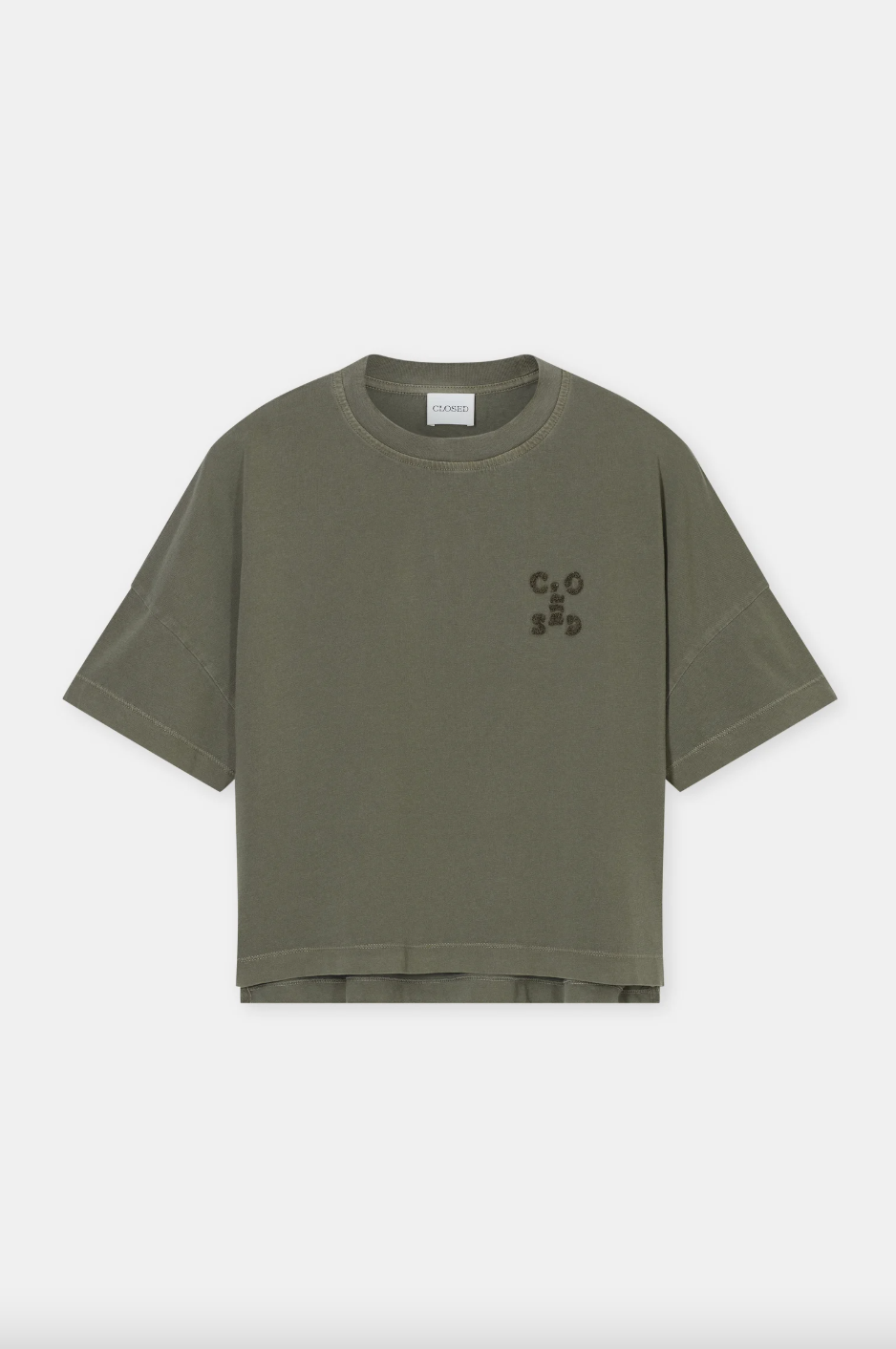 Closed Cropped t-shirt Cypress green 