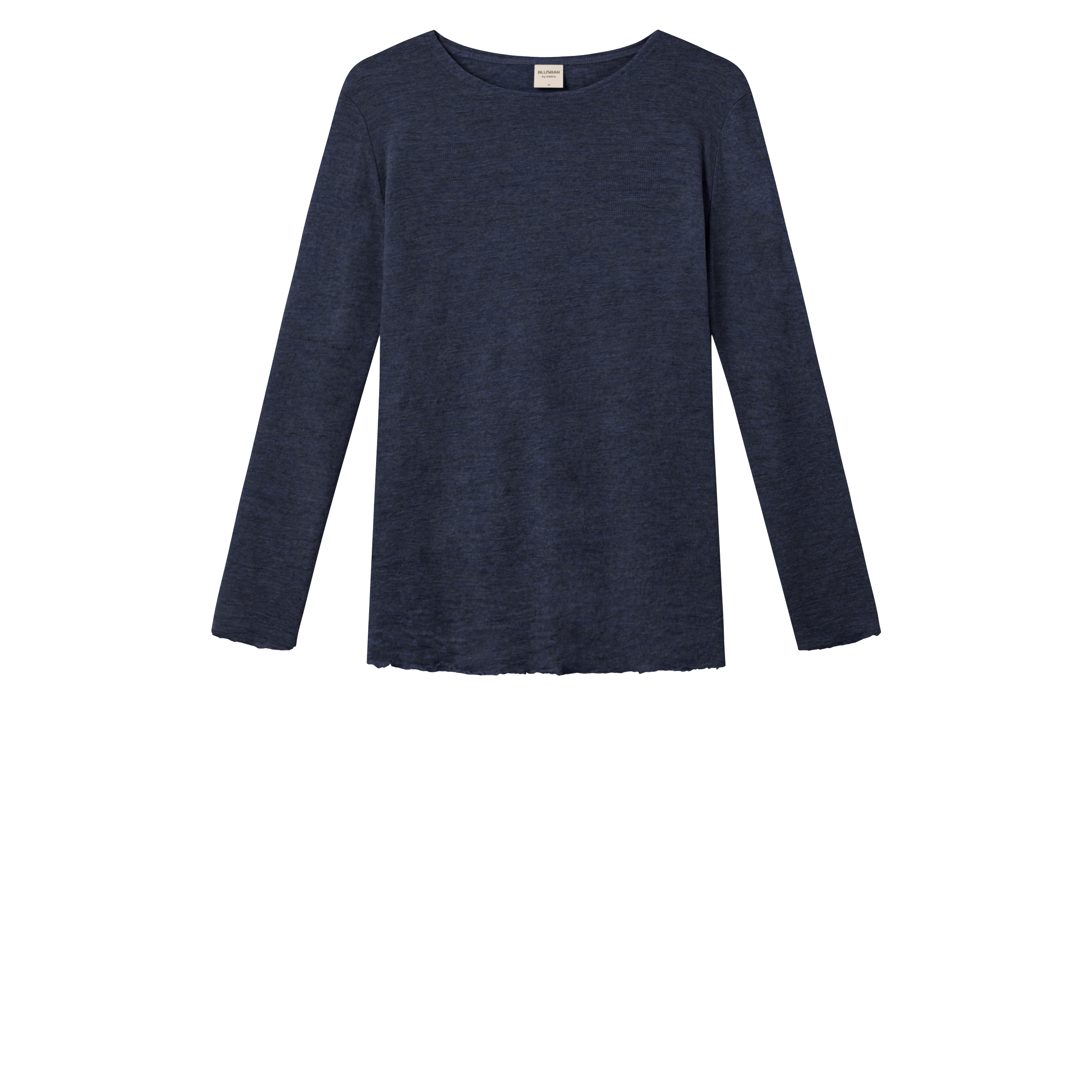 by basics Shirt R-neck midnight blue melange  