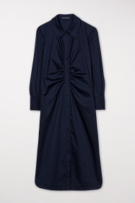 Luisa Cerano jurk met katoen-mix dark blue 