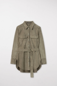 Luisa Cerano SUEDE SHIRT sage 