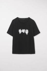 Luisa Cerano t-shirt met print - zwart 