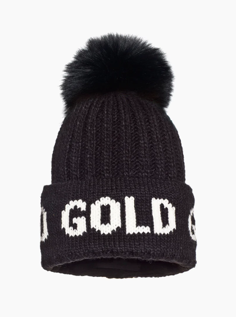 Goldbergh HODD beanie real pom Black