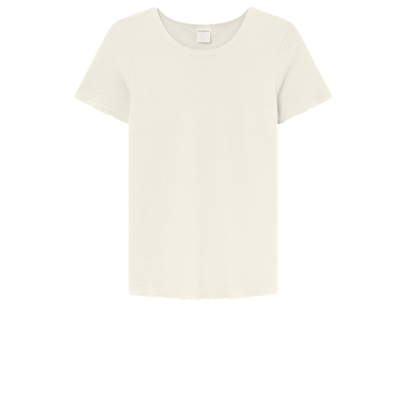 by basics T-shirt r/neck raw white 