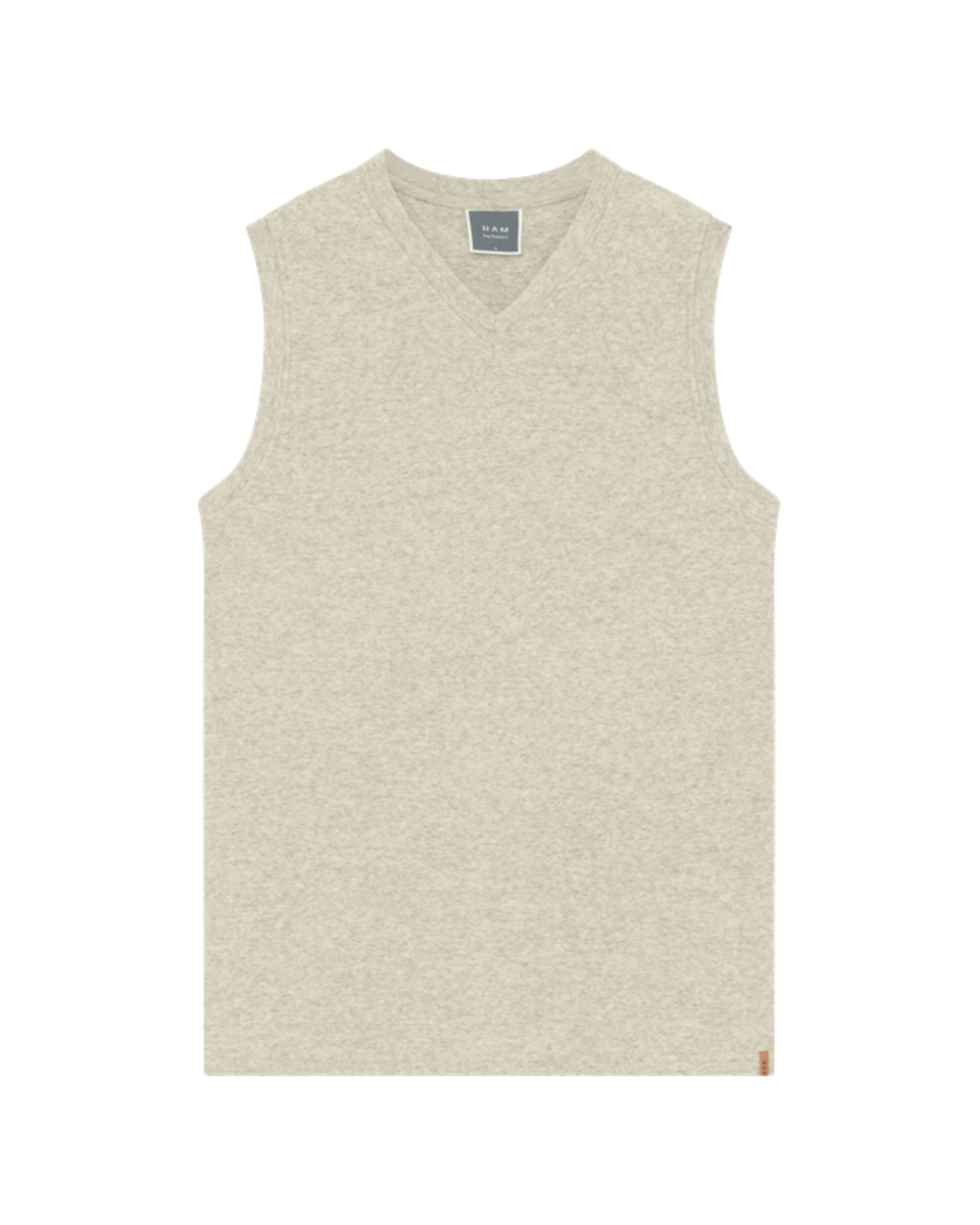 by basics Vest w/v-Neck Pearl grey melange 