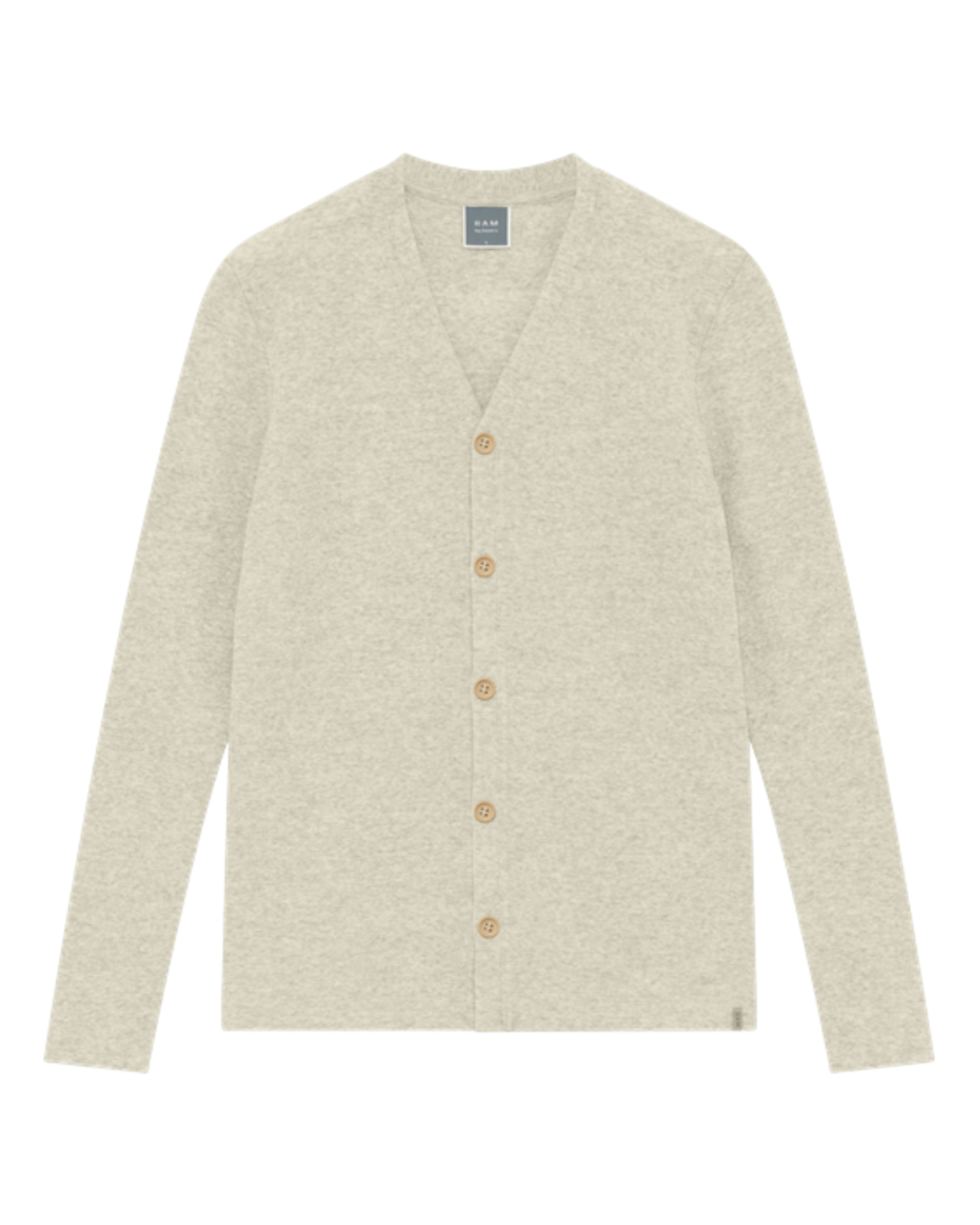 by basics Cardigan w/v-Neck Pearl grey melange 
