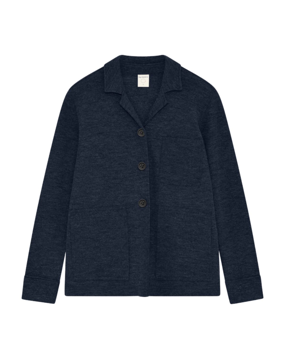 by basics Jacket W open collar midnight blue melange  