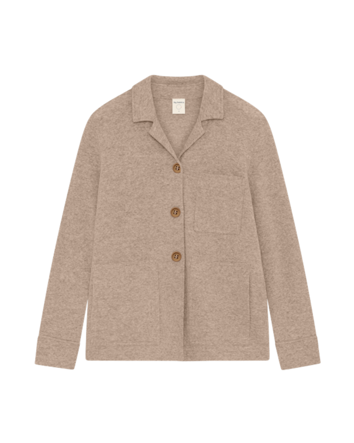by basics Jacket W open collar Sand Melange 