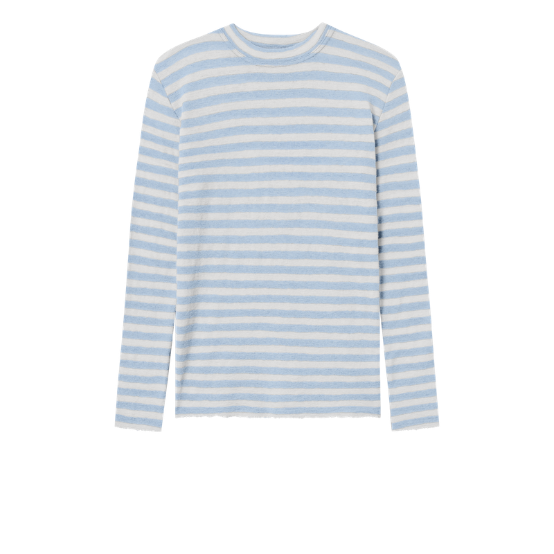 by basics Shirt raw white/sky blue melange 