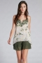 Gold hawk monet floral cami multicolour pastel