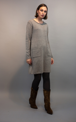 FFC Kleid Kellerfalte greige 