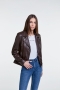 SET Fashion Tyler leather jacket - dark brown bij Marja Lamme Amsterdam
