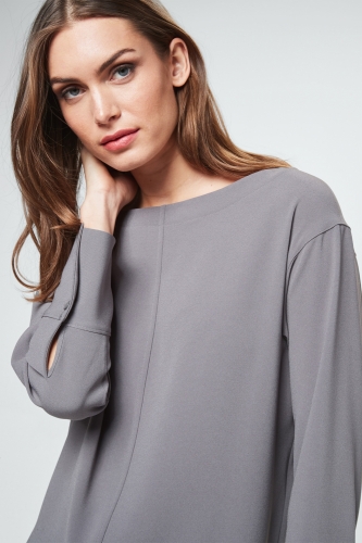 Windsor crepe blouse - grey
