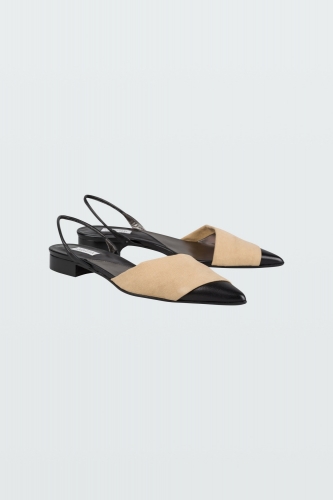 Dorothee Schumacher cool canvas ballerina - sesame beige