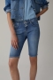 Closed super stretch baker shorts - mid blue 