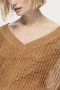 Luisa Cerano blended linen v-neck jumper - saffron