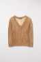 Luisa Cerano blended linen v-neck jumper - saffron
