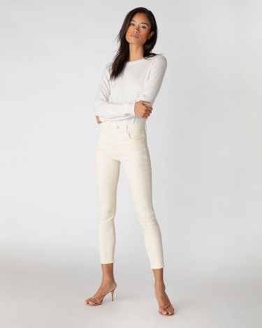 J Brand Alana High Rise Cropped Skinny - macadamia 