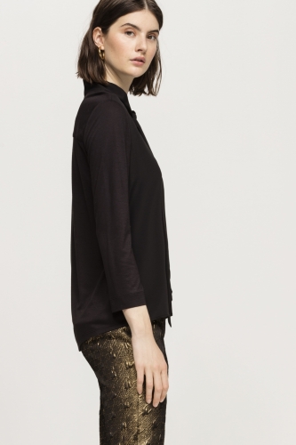 Luisa Cerano SWALLOW BLOUSE - charcoal 