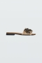 Dorothee Schumacher EMBROIDERED DREAMS sandalen - black on beige bij Marja Lamme Fashion Amsterdam