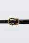 Dorothee Schumacher DESERT VIBES SKINNY BELT - pure black bij Marja Lamme Fashion Amsterdam!