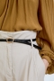 Dorothee Schumacher DESERT VIBES SKINNY BELT - pure black bij Marja Lamme Fashion Amsterdam!