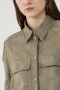 Luisa Cerano SUEDE SHIRT sage bij Marja Lamme Fashion Amsterdam!