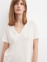By Malene Birger Zooey linen t-shirt - soft white bij marja lamme fashion amsterdam