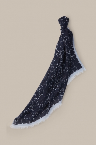 Windsor shawl - navy 
