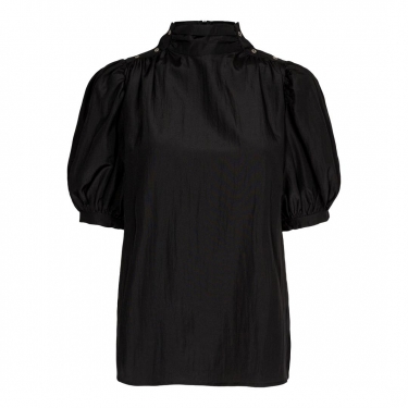 co couture keeva drape blouse black 