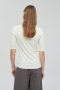 Closed Crewneck shortsleeve ivory bij Marja Lamme Fashion Amsterdam!
